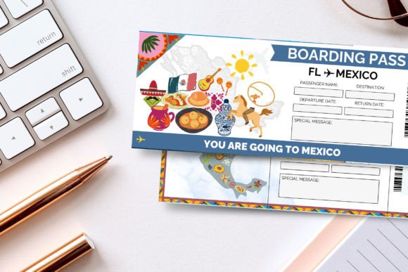 Printable MEXICO Surprise Trip Gift Tick