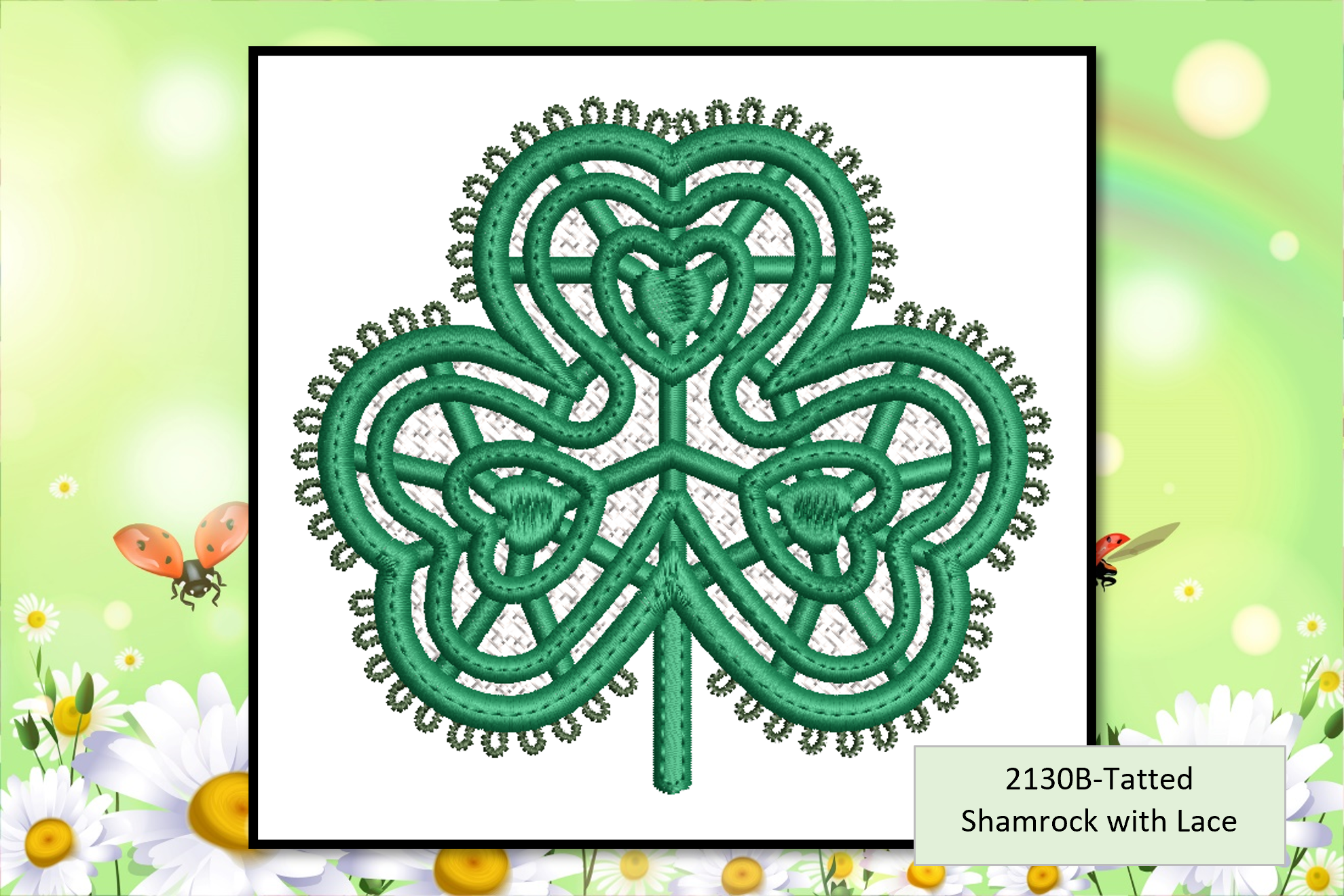 Tatted Shamrock with Lace-FSL