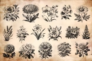 100 Flowers Procreate Stamp Brushes Graphic by DreanArtDesign ...