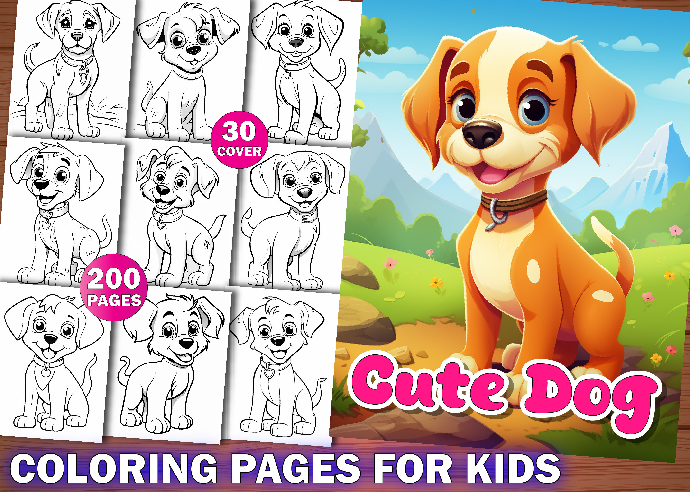 200 Cute Dog Coloring Pages for Kids
