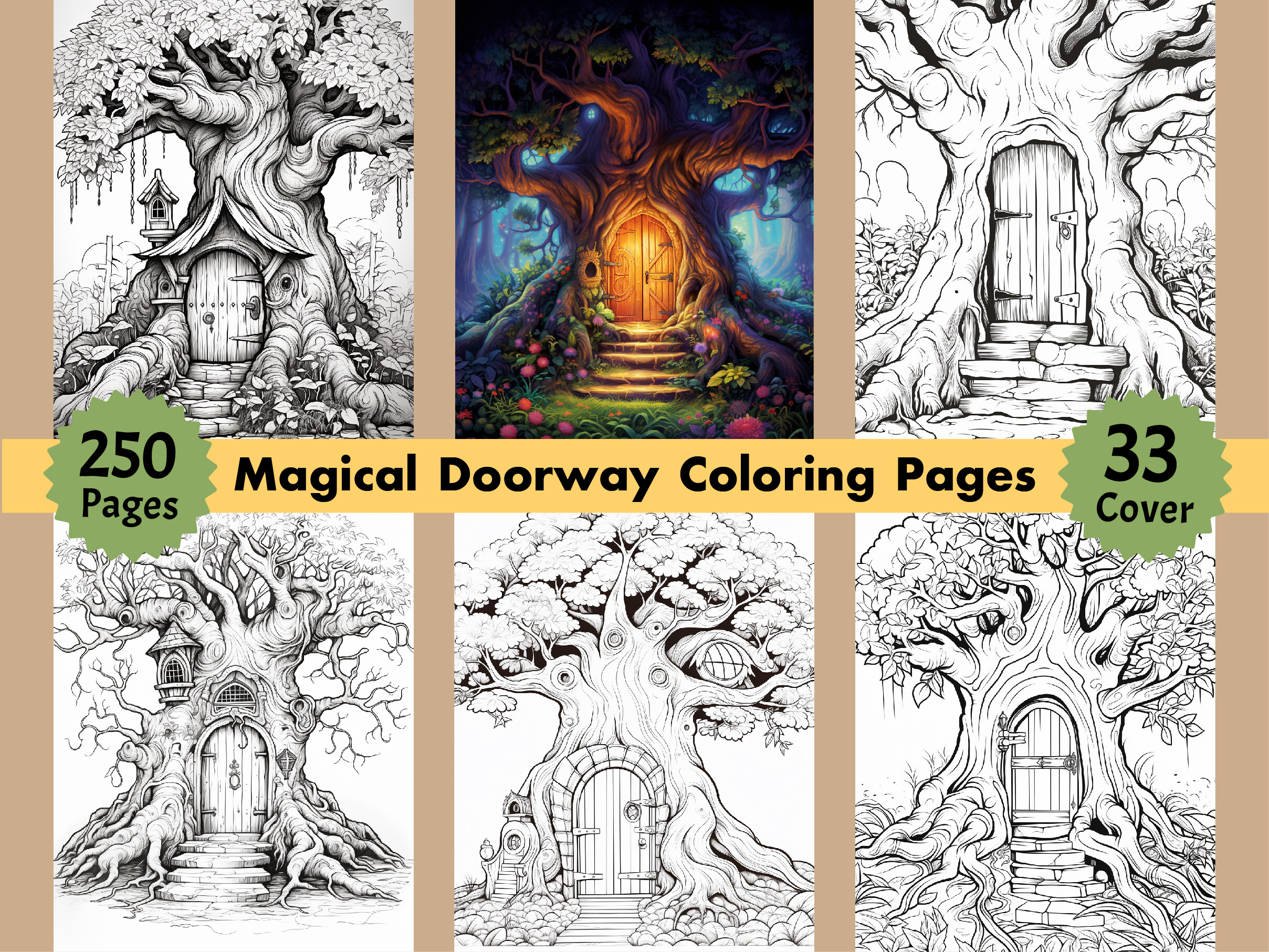 250 Magical Doorway Coloring Pages