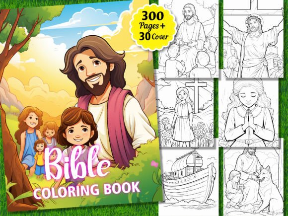 300 Bible Coloring Pages for Kids - KDP