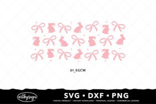 Bunny Bows Libbey Can Glass Wrap Svg Graphic by artbysugu · Creative ...