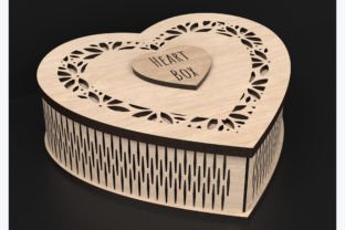 Laser Cut Heart Shaped Box Svg Files · Creative Fabrica