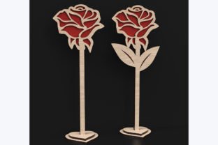 Laser Cut Standing Rose Svg Files · Creative Fabrica