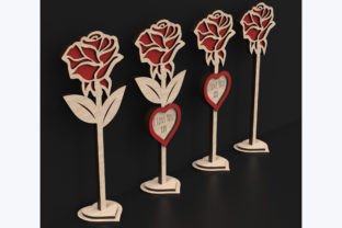 Laser Cut Standing Rose Svg Files · Creative Fabrica