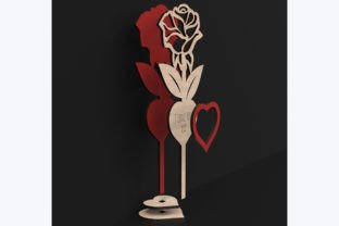 Laser Cut Standing Rose Svg Files · Creative Fabrica