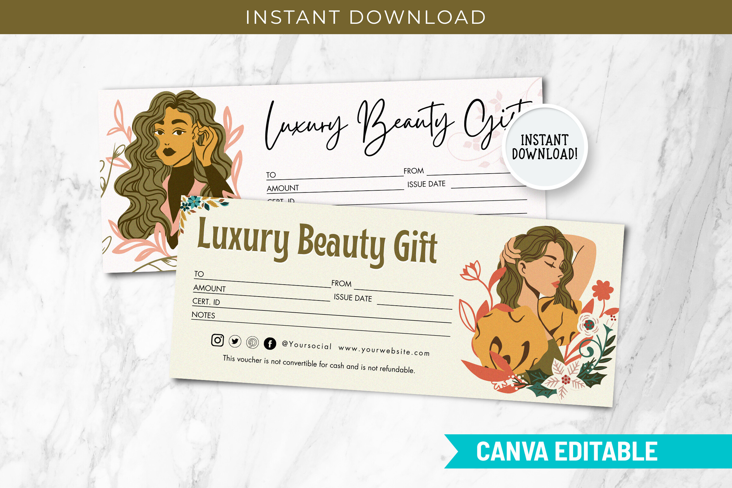 Luxury Beauty Gift Certificate Template
