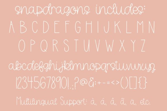 Snapdragons Font PNG with transparent background - Preview 2