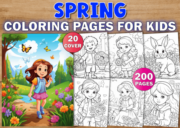 Spring Coloring Book for Kids - KDP