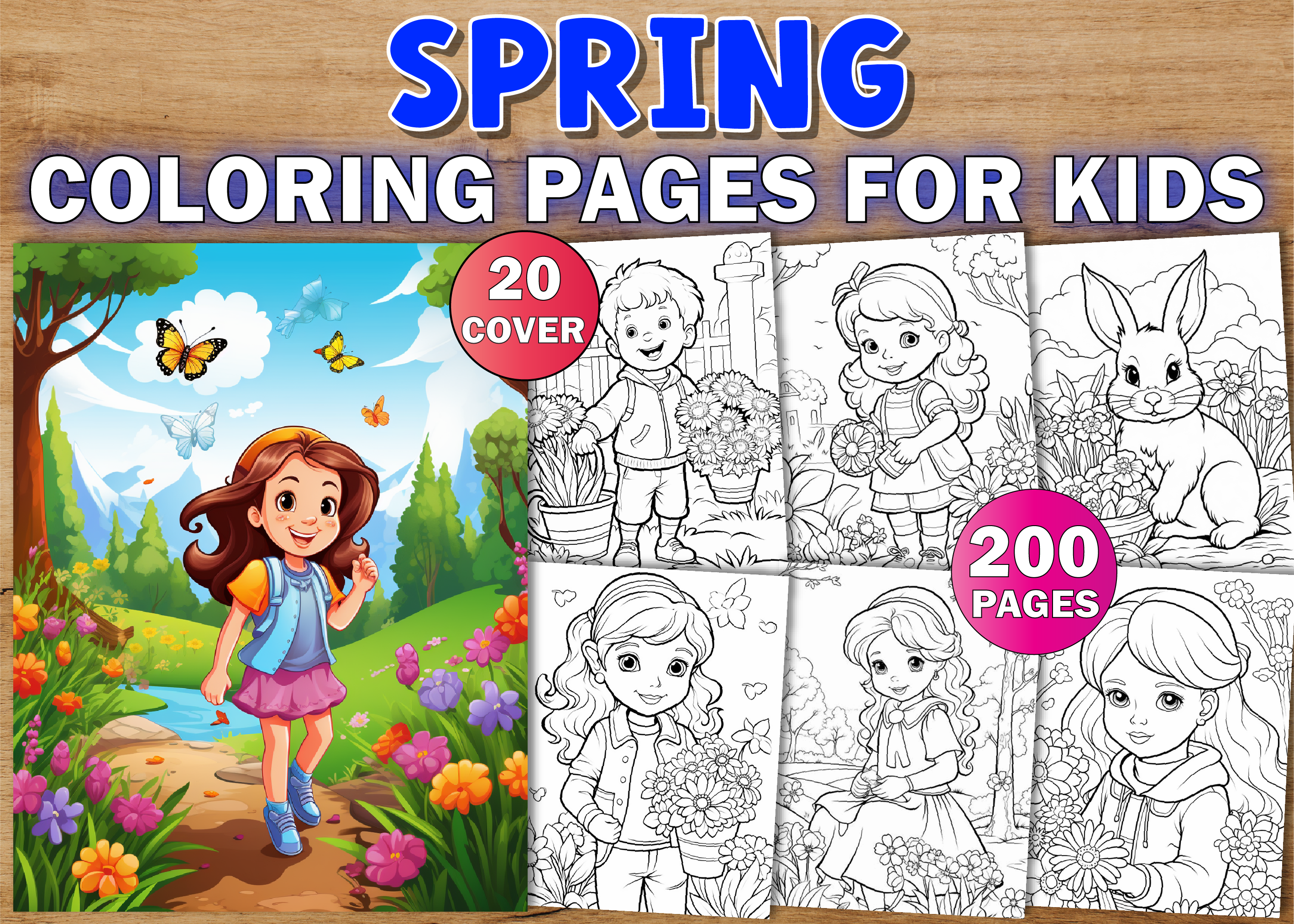 Spring Coloring Book for Kids - KDP
