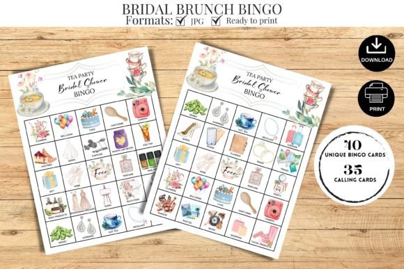 Tea Party Bridal Shower Bingo