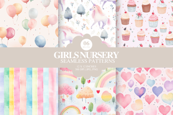 Cute Hearts Seamless Digital Patterns Graphic by Joyful Prints Company ...