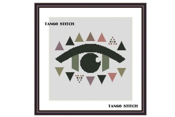 I See You Eye Abstract Cross Stitch Art