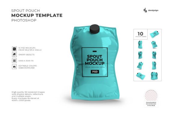 Spout Pouch Bag Mockup Template Bundle Graphic by dendysign · Creative ...
