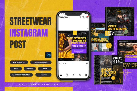 Streetwear Instagram Template Graphics