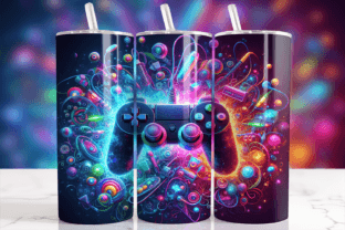Colorful Gamer 3D Tumbler Wrap Graphic by printablepretty · Creative ...