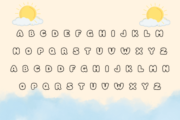 Cute Clouds Font - Preview 1