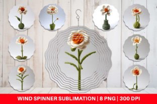 Wind Spinner Flower Embroidery Graphic by Artnoy · Creative Fabrica