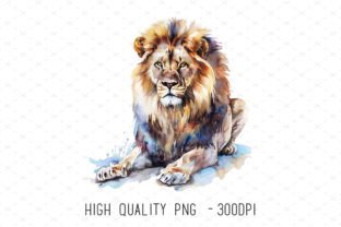African Lion Watercolor Clipart Png Graphic by ArtCursor · Creative Fabrica