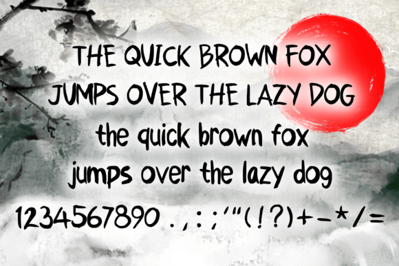 Asian Ink Brush Font - Preview 3