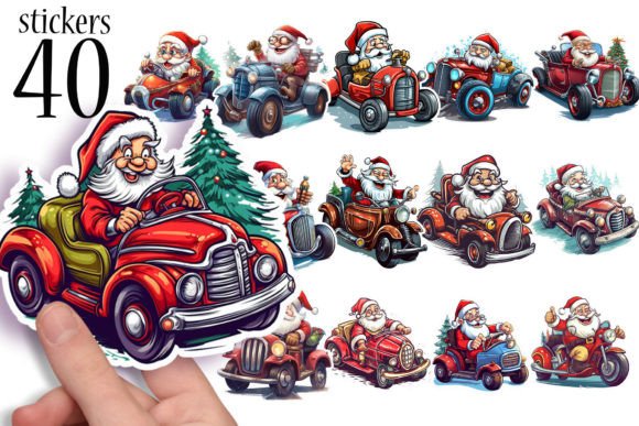 Christmas Stickers for Kids Santa Claus
