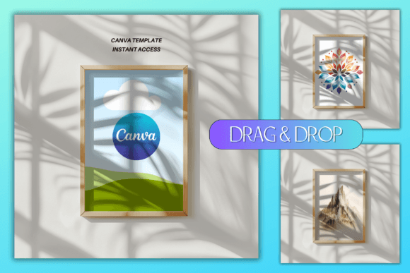 Drag & Drop Frame Mockup Canva Template