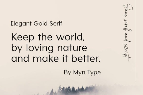 Elegant Golden - Duo Font font preview - 1