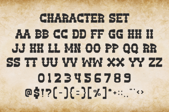 Howdy Cowboy Font PNG with transparent background - Preview 6