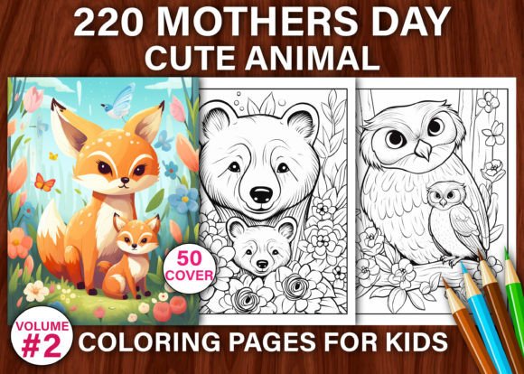Mothers Day Cute Animal Coloring Pages