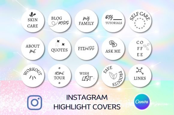 White Instagram Highlight Covers - Digital