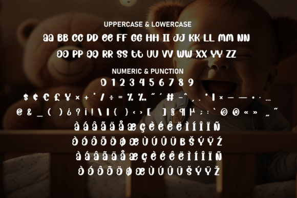 Baby Night Font - Preview 6