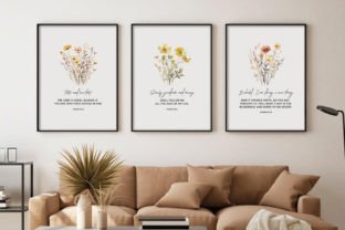 Christian Set of of 3 Bible Verse Print Graphic by Svetlana · Creative ...