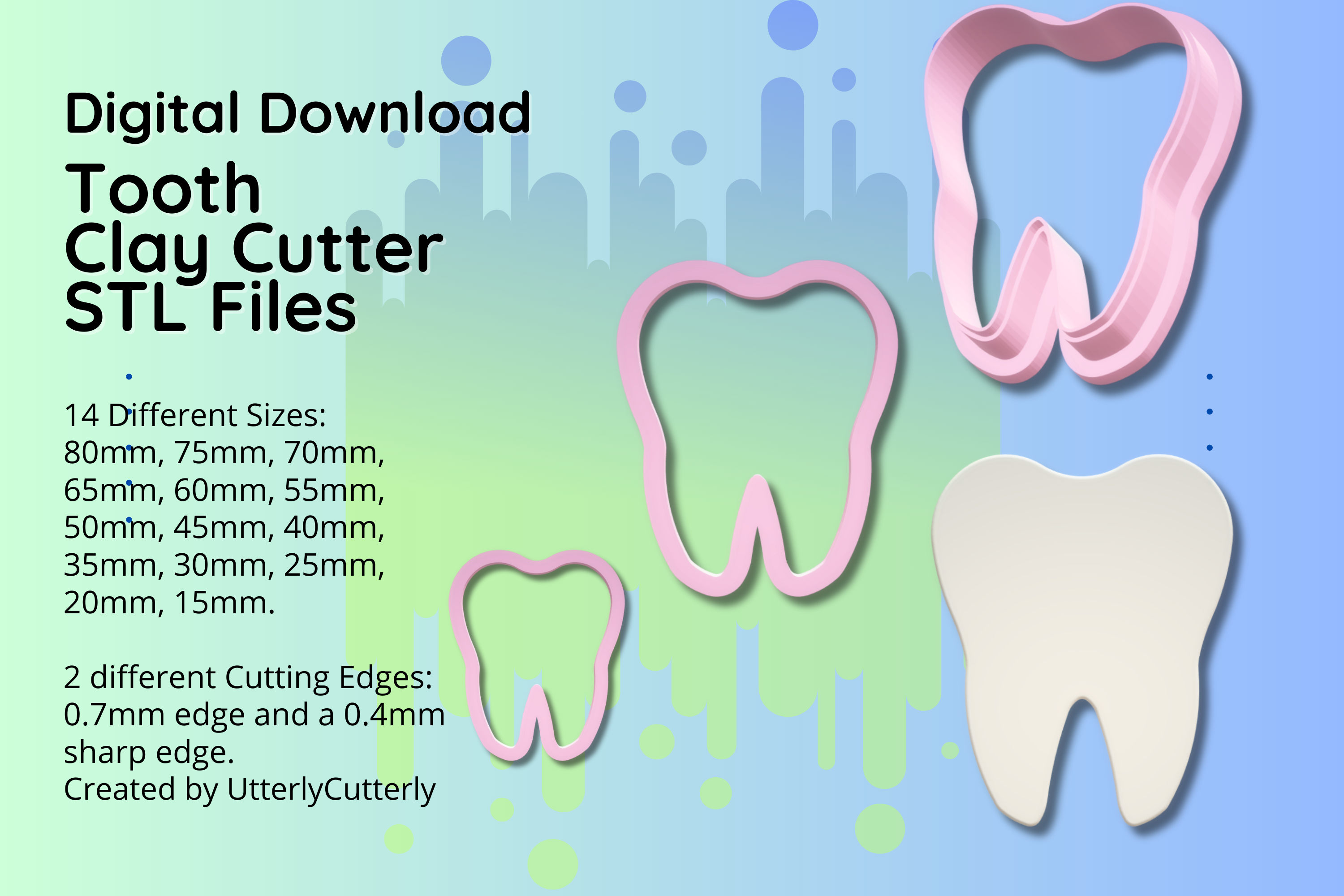 Clay Cutter STL File Tooth - Dentist Tooth · Creative Fabrica