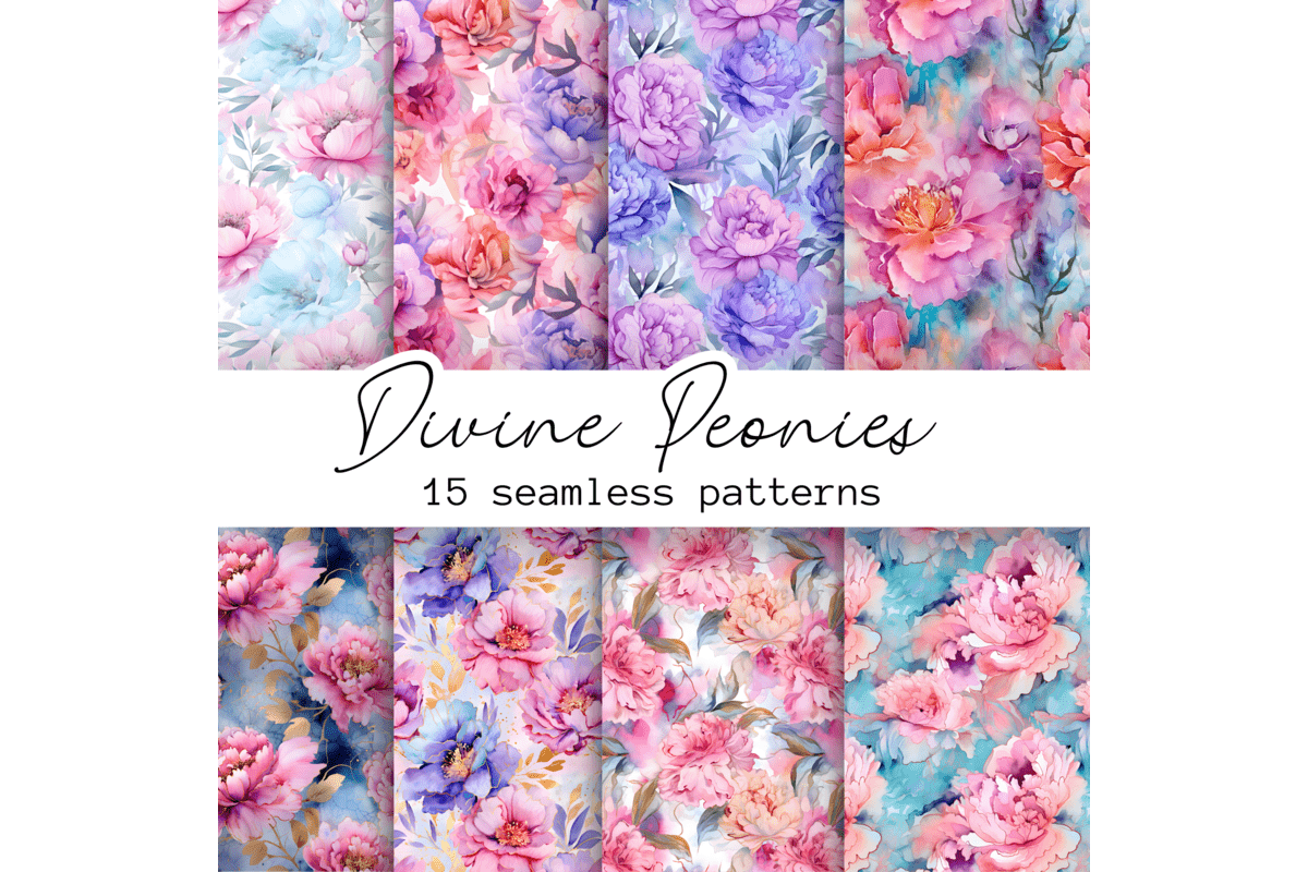 Divine Peonies Graphic by DigiRace · Creative Fabrica