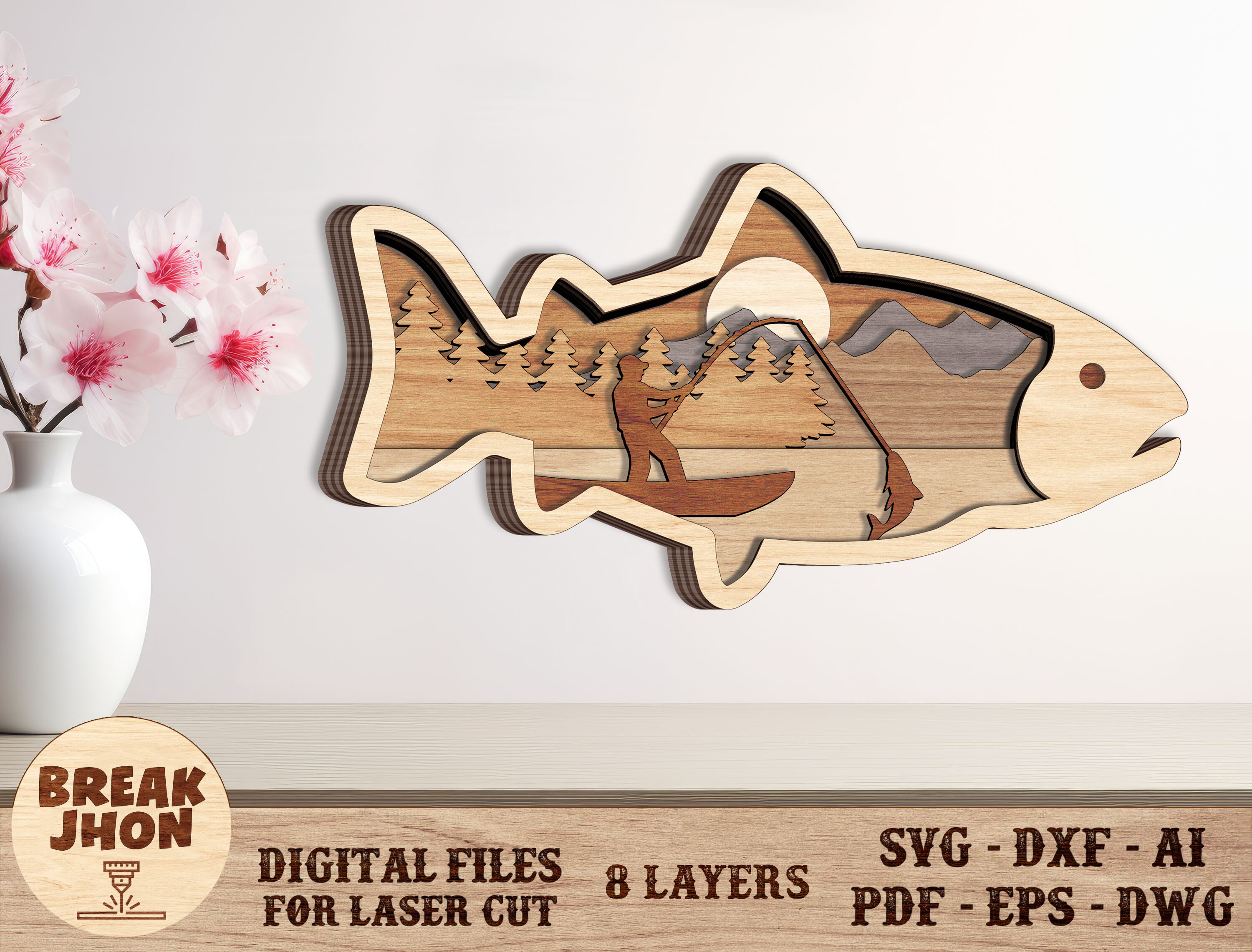 Fishing Laser Cut Files Svg · Creative Fabrica