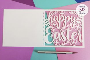 Happy Easter Card Template SVG · Creative Fabrica