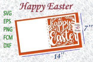 Happy Easter Card Template SVG · Creative Fabrica