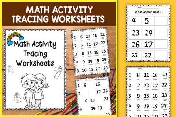Number Trace & Writing Worksheet 1-25 PK