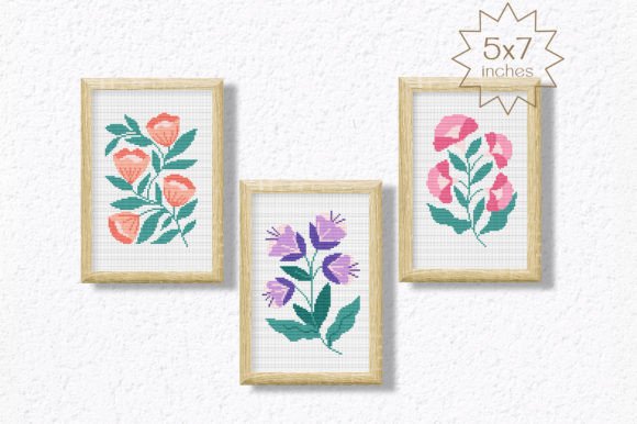 Spring Flowers Cross Stitch Patterns PDF