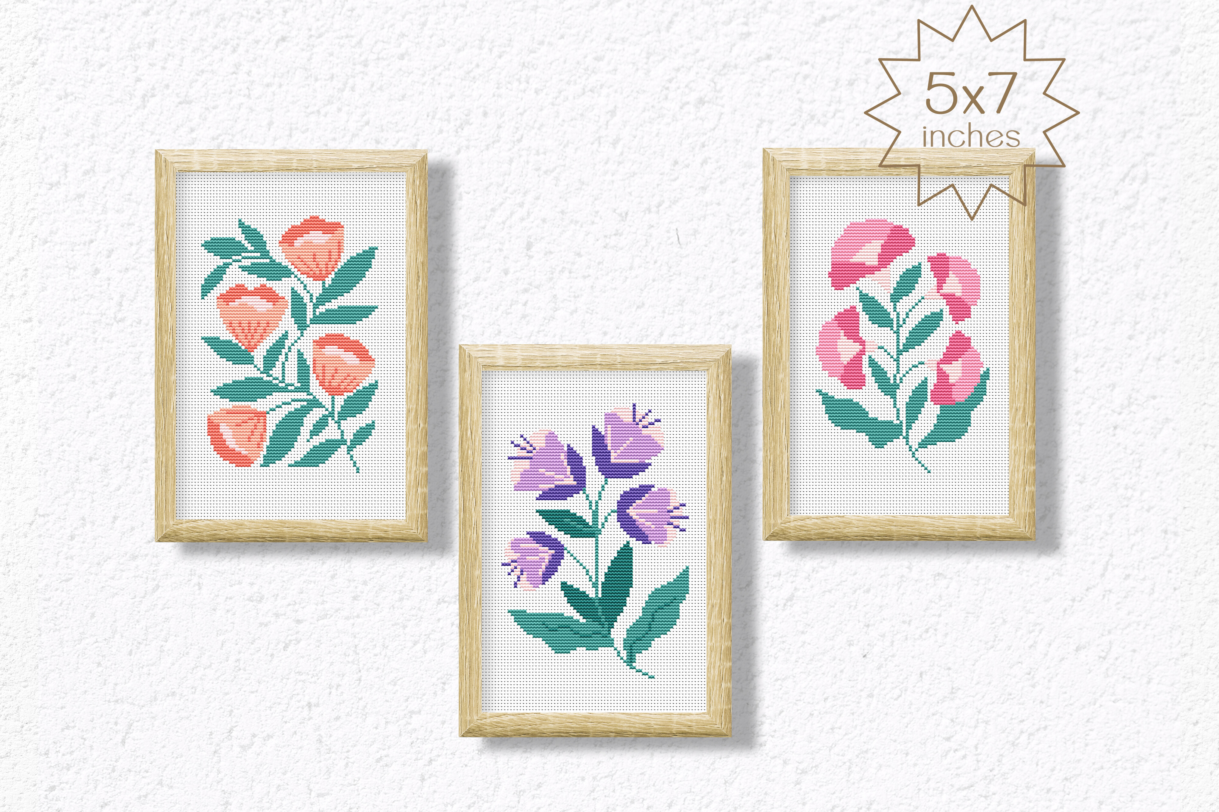 Spring Flowers Cross Stitch Patterns PDF