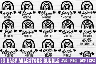 Baby Milestone SVG Bundle Graphic by GraphicsTreasures · Creative Fabrica