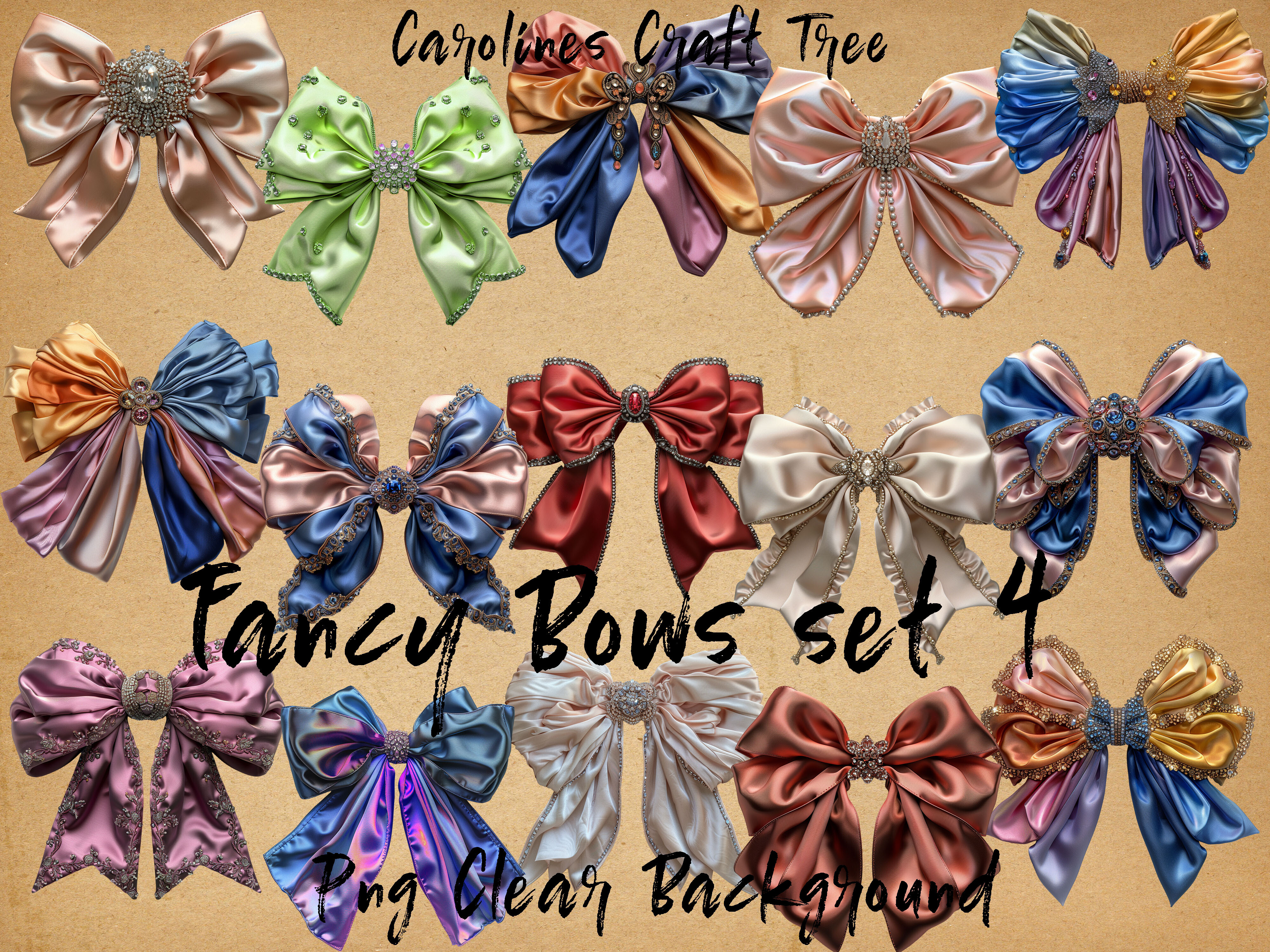 Bows Set 4 Png Single Files