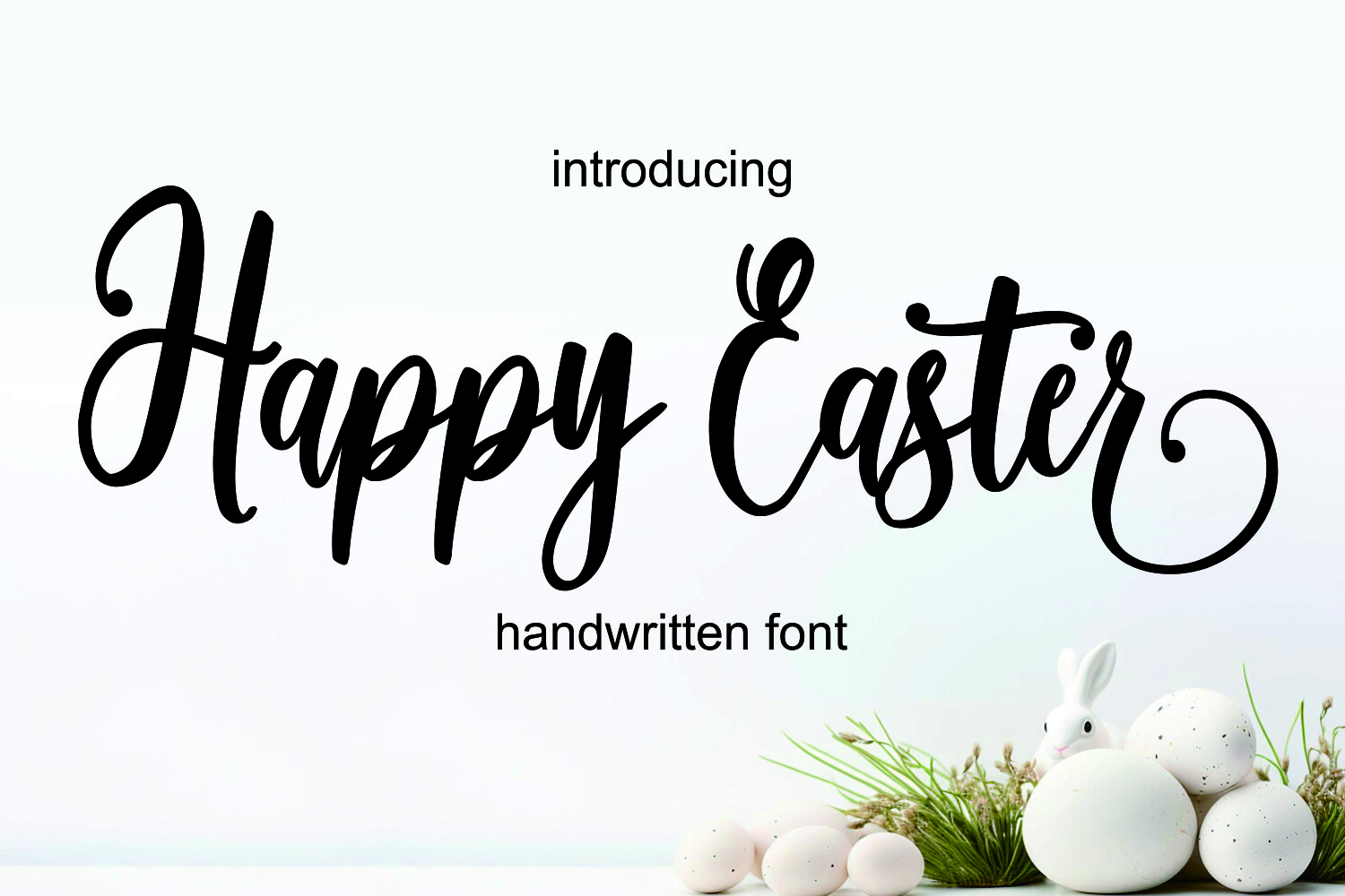 Happy Easter preview, bright script font