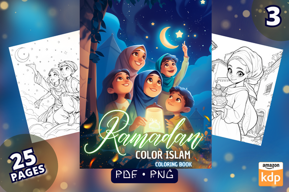 Ramadan Coloring Pages for Kids, Vol.03
