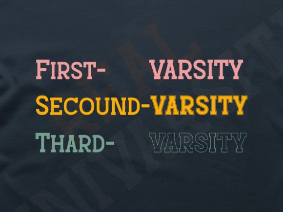 Real University Font PNG with transparent background - Preview 1