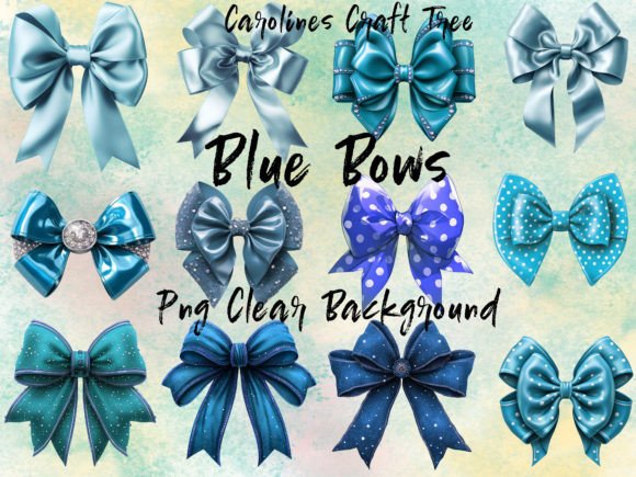 Blue Bows Png Single Files