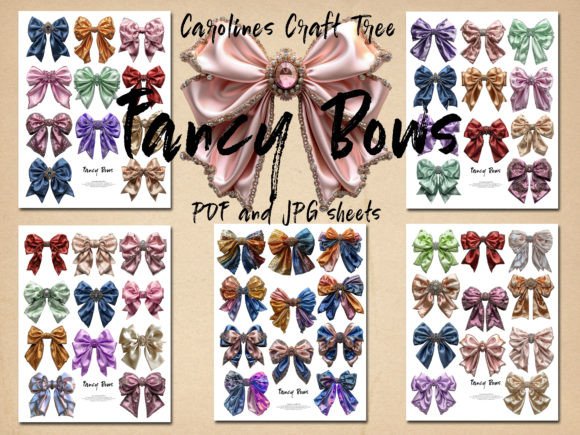 Fancy Bows Pdf and Jpg Sheets