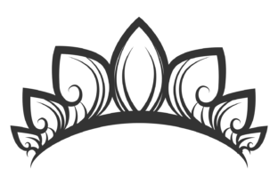 Black Crown Icon. Princess Tiara. Vintag Graphic by vectortatu ...