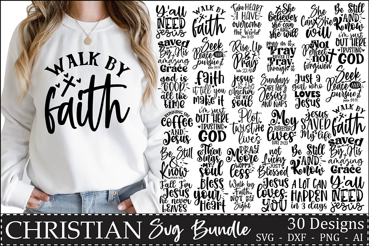 Christian SVG Bundle Graphic by creativemomenul022 · Creative Fabrica